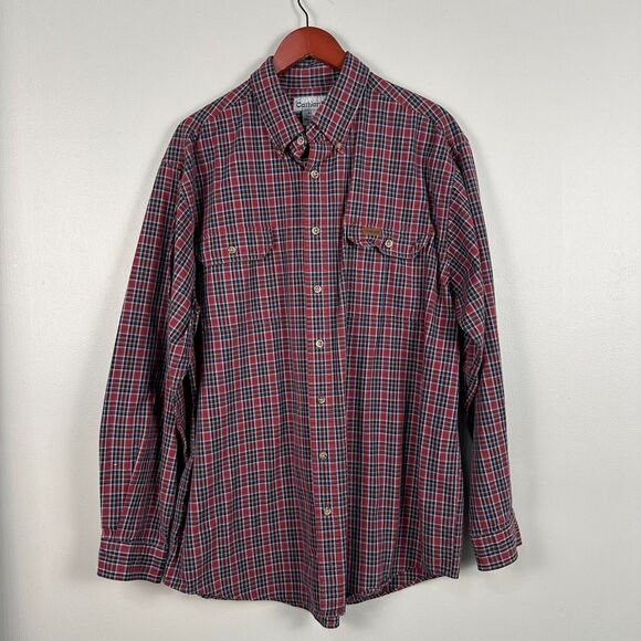 Carhartt Other - Carhartt Mens XL Tall Plaid Button Up Long Sleeve Flannel